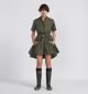 Dior Dress - FRONT OPENING SKIRT Khaki cotton and silk poplin with Dior Union motif No .: 327R52A3144_X6667 diorst7093060623