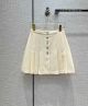 Dior Skirt - PLEATED MINISKIRT Off-White Wool and Silk No .: 241J27A1166_X0200 dioryg4658042922a