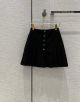 Dior Skirt - PLEATED MINISKIRT black wool and silk No .: 241J27A1166_X9000 dioryg4658042922b