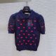 Dior Shirt - SWEATER Navy Blue and Red Hearts I Love Paris Cotton Knit Reference: 144S62BM724_X5801 diorst302606111