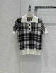 Dior Knitted Polo Shirt - SHORT SLEEVE SWEATER Black and white Check'n'Dior wool, mohair and cashmere No .: 244S33AM140_X0930 dioryg4666050422a