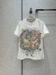 Dior T-shirt - DIOR CHEZ MOI T-SHIRT Off-white cotton-jersey and linen with multicolor D-Constellation motif Number : 243T12A4456_X0877 dioryg4690051322