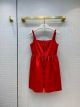Dior Strap Dress - SHORT ZIPPED DRESS Red Double-Sided Wool Reference: 141R70A1194_X4292 dioryg303606131a
