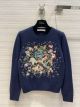 Dior Cashmere Sweater - DIOR CHEZ MOI SWEATER Navy D-Constellation Cashmere Intarsia Knit No .: 244S57AM029_X5877 diorxx4887061222