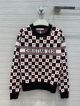 Dior Cashmere Sweater - DIORAMOUR SWEATER Black, White and Red D-Chess Heart Double-Sided Technical Cashmere Knit and Wool Reference: 154S55AM013_X0835 diorxx322407121