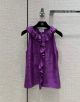 Chanel Sleeveless Silk Blouse - Silk Jacquard Purple Ref.  P72306 V63957 NG793 ccyg4479040822a