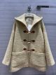 Celine Wool Hooded Coat Jacket - BURNOUS CARDIGAN IN BOUCLÉ WOOL NATURAL REFERENCE : 2M662768L.03NA cexx304206131