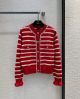 Chanel Cashmere Cardigan - Embroidered Cashmere Red & White Ref.  P74226 K10634 NL882 ccyg6066120522