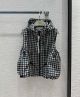 Dior Vest - HOODED SLEEVELESS VEST Black and white technical taffeta jacquard with large houndstooth motif No .: 257G17A2865_X9330 dioryg6074120722