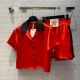 Dior Casual Suit / Pajamas - DIOR VIBE BLOUSE Fluorescent Orange Technical Satin Reference: 227B59A5400_X2660 diorxx4511041522b