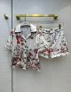Dior Casual Suit / Pajamas - SHORT-SLEEVED JACKET White Silk Twill with Multicolor Butterfly Motif Reference: 211V29A6827_X3824 dioryg4072010922