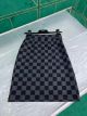 Louis Vuitton Denim Skirt - 1A9Z2B  DAMIER GRAPHITE DENIM PENCIL SKIRT lvsd4534041422