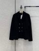 Dior Coat Jacket - V05 MARLÈNE JACKET Black Double-Breasted Wool and Silk No .: 111V05A1166_X9000 dioryg5344081422