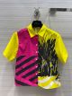 Dior Blouse - Short-Sleeved Blouse Bright Yellow and Pink D-Jungle Pop Cotton Poplin diorxx4568041922