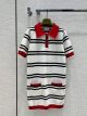 Gucci Knitted Dress - GG Knit Striped Cotton Polo Dress Style number 693051 XKCAG 9189 ggyg4350032222
