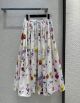 Dior Skirt - FLARED MIDI SKIRT White cotton and silk embellished with a multicolored Florilegio motif in red ID : 351J03A3163_X0834 diorxm7474072323