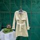 Burberry Trench Coat Mid Length - Check Panel Cotton Gabardine Trench Coat in Soft Fawn bursd5382081122