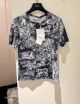 Dior T-shirt - Navy cotton and linen-blend jersey with Jouy print ID : 223T19A4498_X5813 diorst6638042323