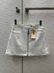 Louis Vuitton Denim Skirt - 1ABR6M Bleached Denim Mini Skirt lvst6847052223