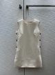Dior Dress - LONG TOP White wool and silk No .: 341B32A1166_X0200 diorst6870052423