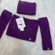Chanel Top - THREE-PIECE ENSEMBLE Wool & Mixed Fibres Purple Ref.  P72987 K10476 NI845 ccsd5177072422a-xm-yg