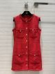 Chanel Dress - Cotton Tweed Red Ref.  P72412 V63962 NG876 ccxx4403033022a
