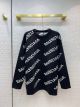 Balenciaga Wool Sweater - WOMEN'S ALLOVER LOGO SWEATER IN BLACK Product ID: 620983T15671070 bbyg375010271