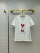 Dior T-shirt 'LOVE MOVES' T-SHIRT Ecru Cotton Jersey and Linen Ref: 143T12A4466_X0200 dioryg292805311
